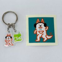 2連アクリルキーホルダーとラジカンガルーステッカー